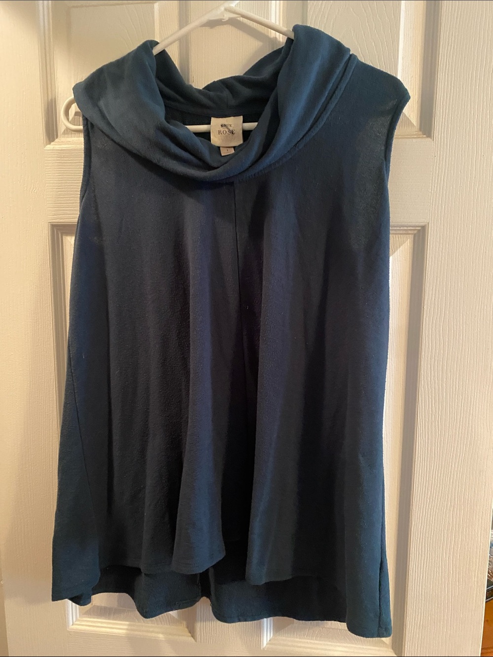 Knox Rose Dark Teal Sleeveless Cowl Neck Tunic